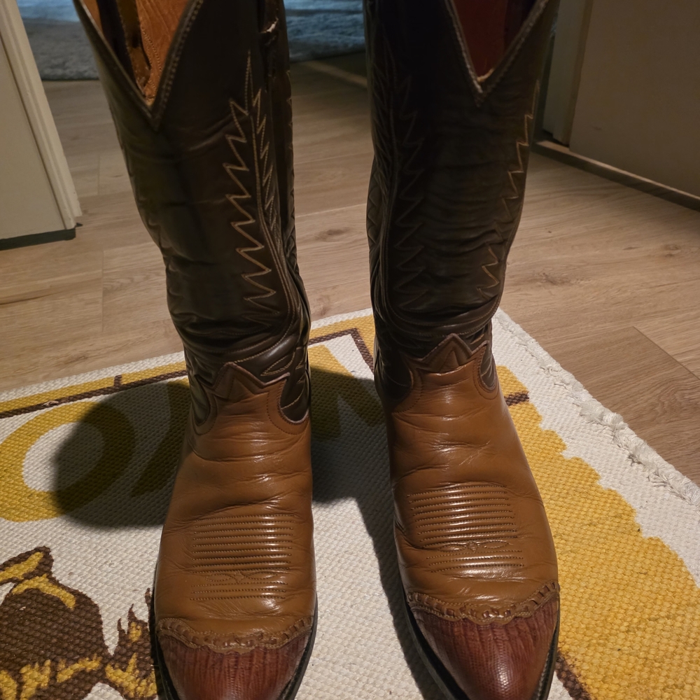 Brown Leather Cowboy Boots